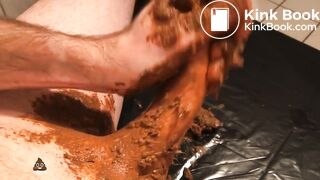 gay scat dirty hand job and cum
