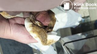 Diaper mess - changing out of a messy diaper