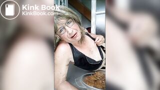Eating shit - covered in shit