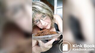 Eating shit - covered in shit
