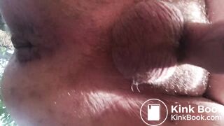 Outdoor poop on nudist camping