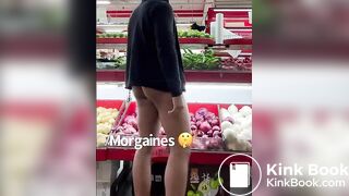guy pisses on food in grocery store in public