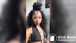 Ebony Scat Hoe Shits In Her Backyard