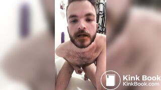young guy in tub shitting and smearing
