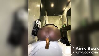 Ebony Pushes Turd With All Her Might