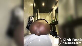 Ebony Pushes Turd With All Her Might