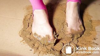 sexy asian very shitty nylon socks slowmotion