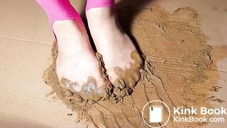 sexy asian very shitty nylon socks slowmotion