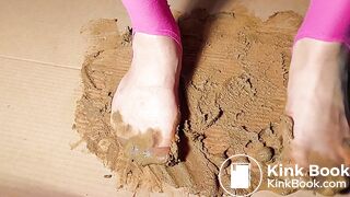 sexy asian very shitty nylon socks slowmotion