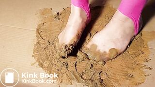 sexy asian very shitty nylon socks slowmotion