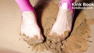 sexy asian very shitty nylon socks slowmotion