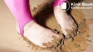 sexy asian very shitty nylon socks slowmotion