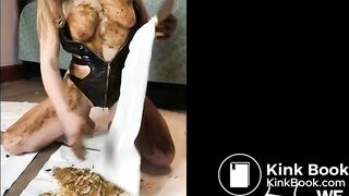 sexy girl covered in filth