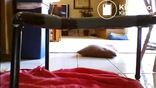 Chubby redhead swallows whole shit