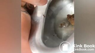 Logs of shit crammed in slut’s mouth