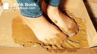 heavy reinforced toe brown nylon got dog shittede