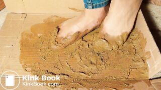 heavy reinforced toe brown nylon got dog shittede