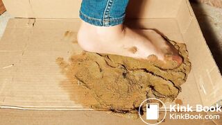 heavy reinforced toe brown nylon got dog shittede