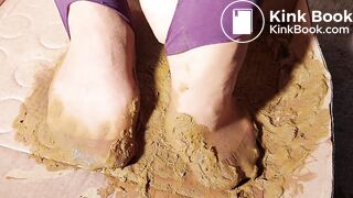 Gunky dog shit in pantyhose poor asain