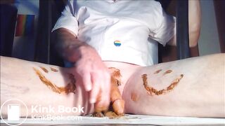 A Gay Sissy Boi Craps and Cums!!!