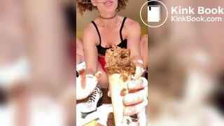 Icecream SHIT eating milf