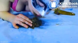 SCAT eating and smearing whore