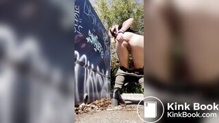 Girl has a steamy poop then pees