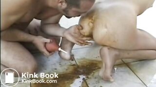 Scat couple has a messy enema play