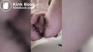 Pooping and jerking off with it