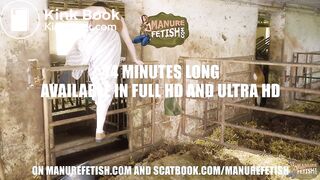 Farmer's Wife in the calf shed - cowshit orgasm