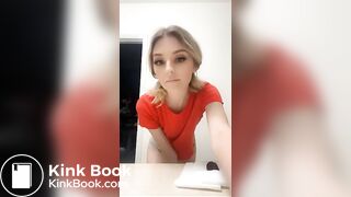 Beautiful blonde love fucking herself with scat