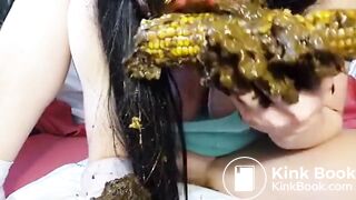 How to eat scat corn( messy anal)