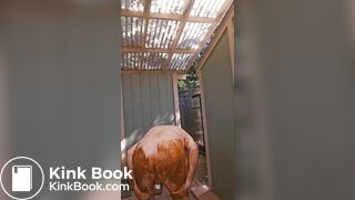 Senior bi guy covered in shit