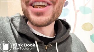 guy shits and eats it, with photos