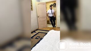 Body didn't make it to the toilet. He took a shit