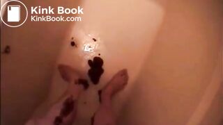 Diarrhea covers her legs