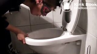 Scat girl eats too much shit and pukes in toilet