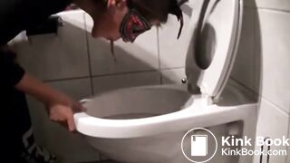 Scat girl eats too much shit and pukes in toilet