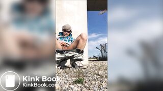 Pissing and shitting in filthy clothes outdoors