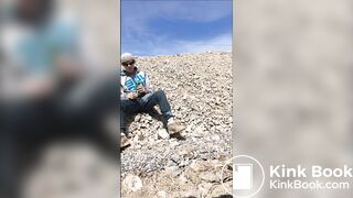 Pissing and shitting in filthy clothes outdoors