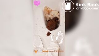 Huge toilet clogging shit standing