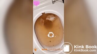 Huge toilet clogging shit standing