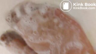 soap nylon socks very shitty brown reinforced toe