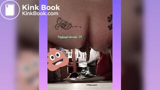 Scat solo male with dirty dildo play. 2024