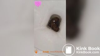 Three thick massive toilet logs