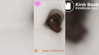Three thick massive toilet logs