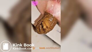 Three thick massive toilet logs