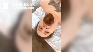 Girl's Mouth Instantly Filled with Shit