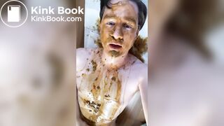 German scat fag drenched in piss and shit