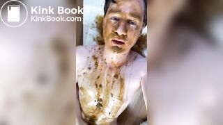 German scat fag drenched in piss and shit